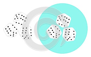 Small dice,illustration, vector