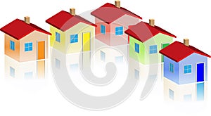 Small different houses