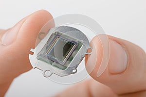 Small digital camera sensor in fingers