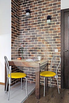 Small dining table and two chairs