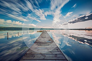 Small Dock and Boat at the lake