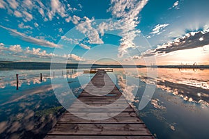 Small Dock and Boat at the lake