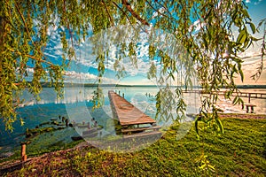 Small Dock and Boat at the lake