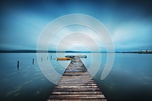 Small Dock and Boat at the lake