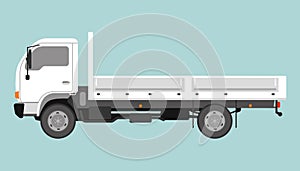 Small dump truck, vector illustration, flat style