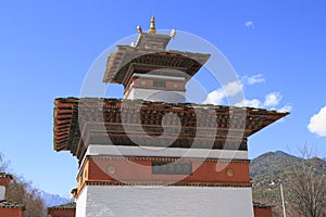 Small dzong in Paro Valley, Bhutan