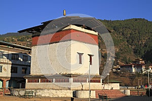 Small dzong in Paro Valley, Bhutan