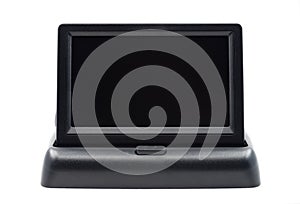 Small electronic display device isolated on white background