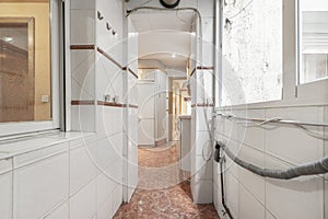 A small enclosed terrace next to a