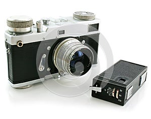 Small espionage photo camera and film camera