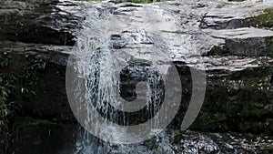 Small Falls Tilt Down In The Middle Of The Rainforest. Rio de Janeiro - Brazil