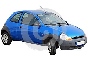 A Small Family Hatchback Car. Isolated On A White Background. Also The PNG File Is Enclosed With A Clear Background