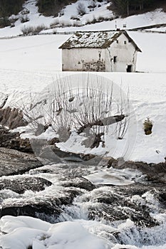 Small farmhouse in alps