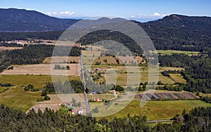 Small farms on Orca island