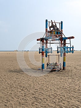 A small ferries wheel in the Marina beach, Chennai, Tamil Nadu