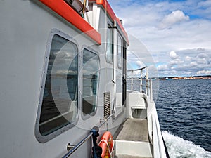Small ferry boat in Denmark