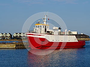 Small ferry boat in Denmark