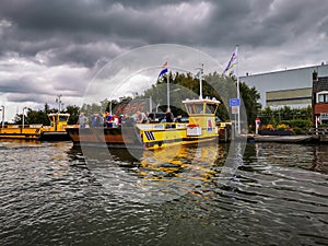 Small ferry in Kaag, the Netherlands