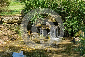 Small Fish Pond and Waterfall