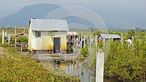 small fisherman village near kampot