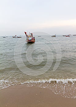 Small Fishing boat on the beach