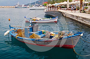 Small fishing boat in Greek harbour