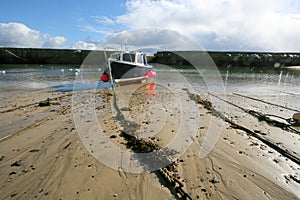 Small fishing boat in harbour