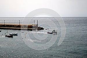 Small Fishing Boat Under Weigh