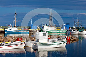 Small Fishing Boats Lanse Amour Labrador Canada photo