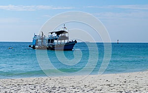 Small fishing boats near the island of Koh Samet