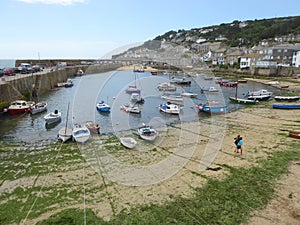 Small fishing harbour in England