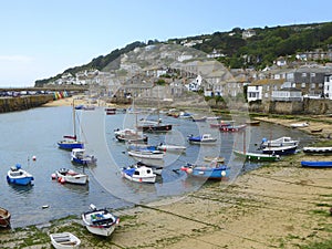 Small fishing harbour in England