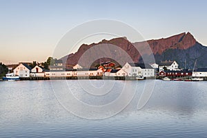 A small fishing port in the Hamnoy, Lofoten Islands