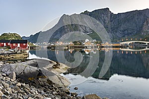 A small fishing port in the Hamnoy, Norway