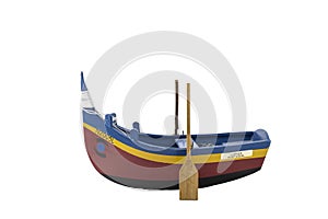 Small fishing rowboat