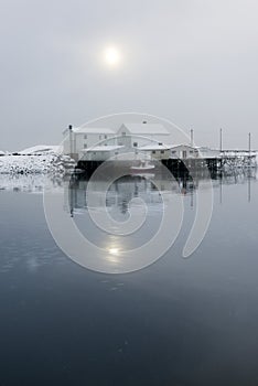 Small fishing station on Lofoten Islands, Norway