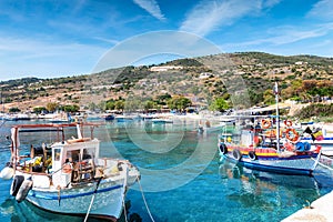 The small fishing village of Agios Nikolaos on Zakynthos island, Greece