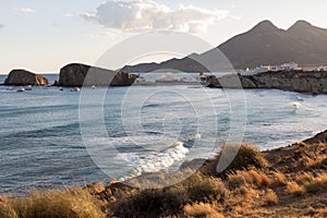 Small fishing village La Isleta del Moro, Spain