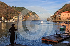 The small fishing village of Pasai Donibane in Guipuzcoa