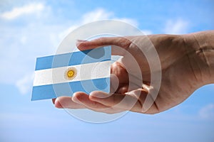 Small flag of Argentina