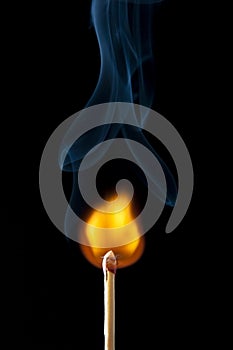 Small Flame on Matchstick photo