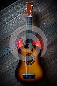 Small flamenco guitar