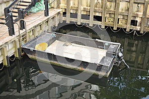 Small flat working boat