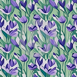 a small flower pattern, watercolor style. AI-Generated.