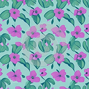 a small flower pattern, watercolor style. AI-Generated.