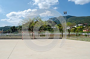 A small football field near Valencia in a village