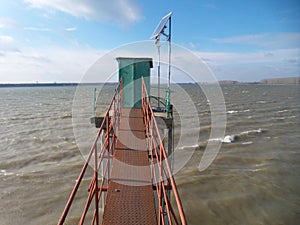 Small footbridge on a Danube