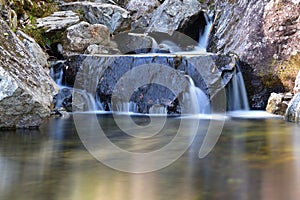 Small forest creek long exposure effect.