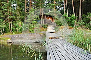 Small forest lake in Lakelands region of Finland