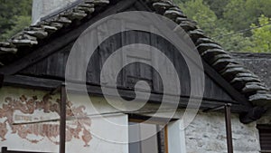 Small forgotten traditional village and church, lost on the Italian Swiss Alps near Locarno